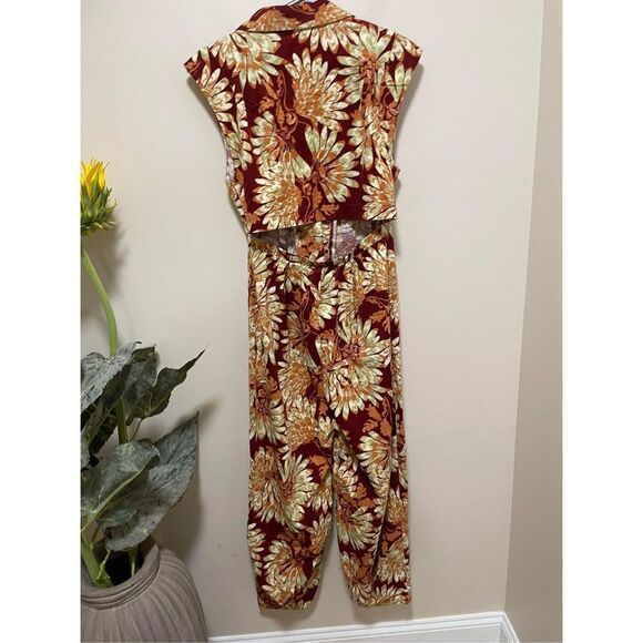 New Free People Shasta Printed Cord One Piece Size M - Picture 4 of 8